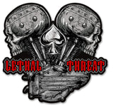 LETH202---LETHAL-THREAT-V-TWIN-SKULLS-Metal-Sign