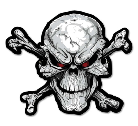 LETH210 - ANGRY SKULL Metal Sign