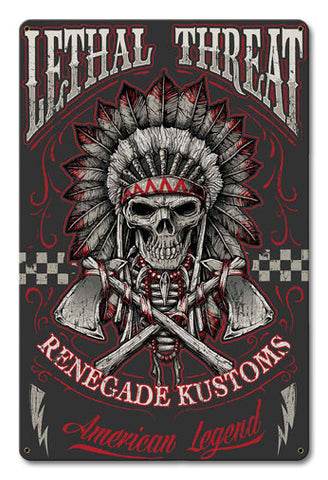 Renegade Kustoms Metal Sign