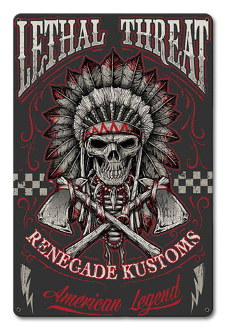 Renegade Kustoms Metal Sign