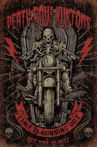 Deathrow Kustoms Metal Sign
