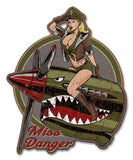 Miss Danger Metal Sign