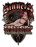 Sinners Speedshop Metal Sign