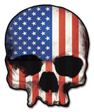 USA Skull Color Metal Sign