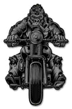 Gorilla Biker Metal Sign