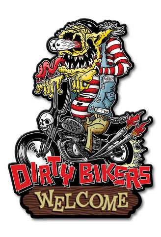 Dirty Bikers Metal Sign