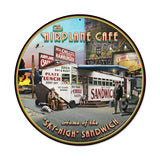 Airplane Cafe Vintage Sign Metal Sign