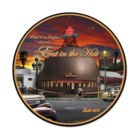Brown Derby Vintage Sign Metal Sign