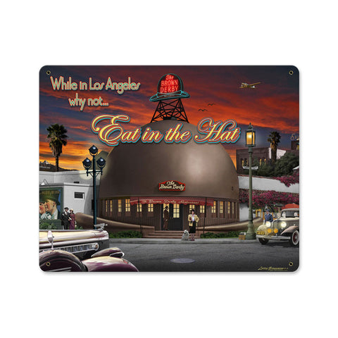 Brown Derby Vintage Sign Metal Sign