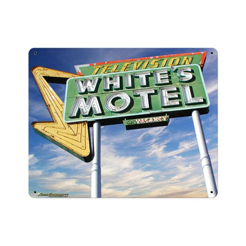 Whites Motel Vintage Sign Metal Sign