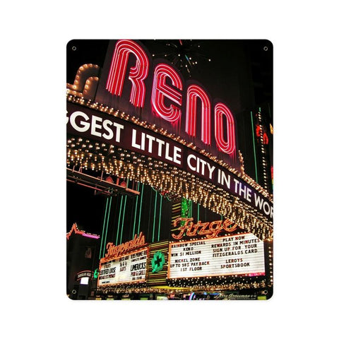 Biggest Little City Vintage Sign Metal Sign