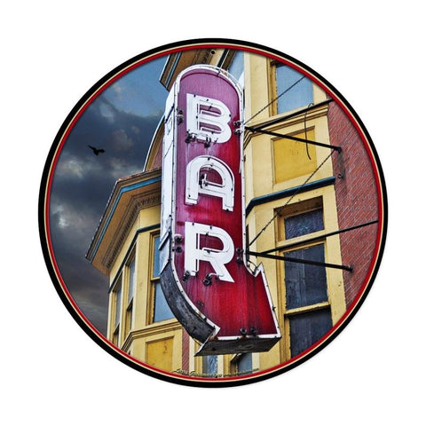 Bar Round Vintage Sign Metal Sign