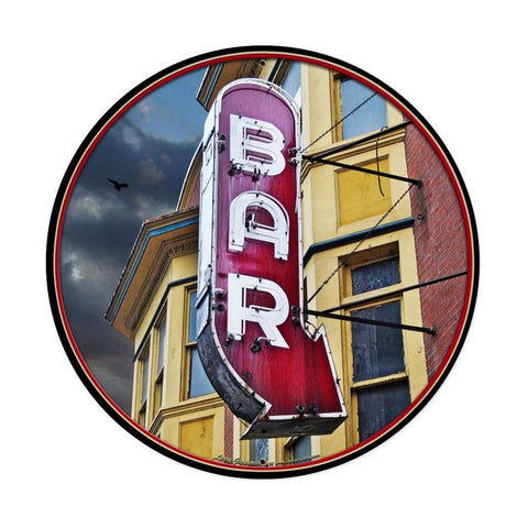 Bar Round Xl Vintage Sign Metal Sign