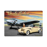Amelia Earhart Vintage Sign Metal Sign
