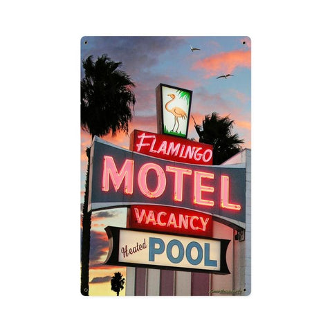Flamingo Motel Vintage Sign Metal Sign