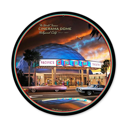 Cinerama Dome Vintage Sign Metal Sign