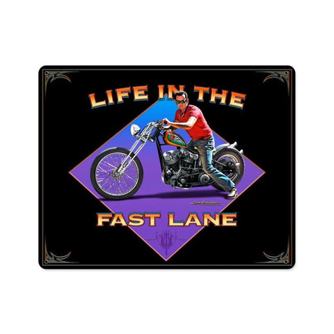 Life In The Fast Lane Vintage Sign Metal Sign