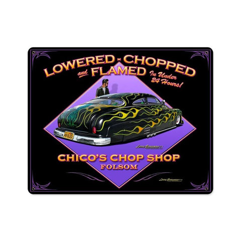 Lowered-Chopped-&-Flamed-Vintage-Sign-Metal-Sign
