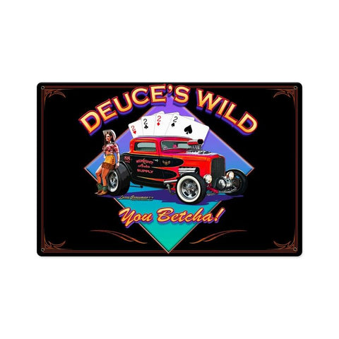 Deuces-Wild-Vintage-Sign-Metal-Sign