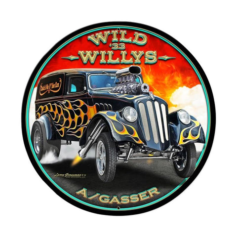 Wild Willys Vintage Sign Metal Sign