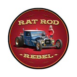 Rat Rod Rebel Vintage Sign Metal Sign