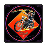 Hell On Wheels Vintage Sign Metal Sign