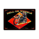 Hell On Wheels Vintage Sign Metal Sign
