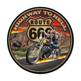 Highway To Hell Vintage Sign Metal Sign