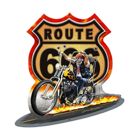 Route 666 Vintage Sign Metal Sign