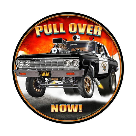 Pull-Over-Now-Vintage-Sign-Metal-Sign