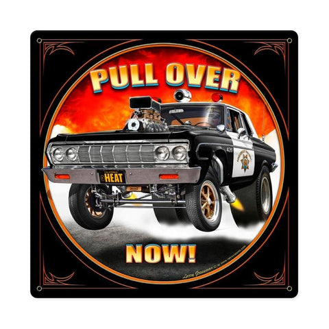Pull-Over-Now-Vintage-Sign-Metal-Sign