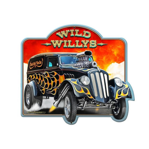 Wild-33-Willys-2-Vintage-Sign-Metal-Sign