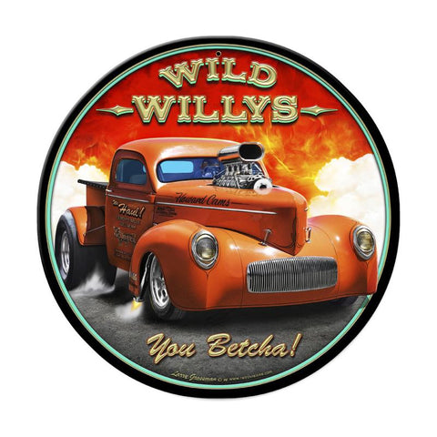 Wild Willys Vintage Sign Metal Sign