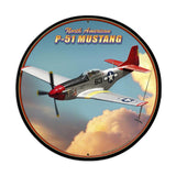 P-51 Mustang Vintage Sign Metal Sign