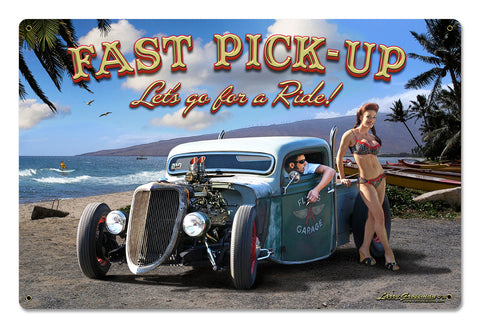 Fast-Pick-Up-Vintage-Sign-Metal-Sign