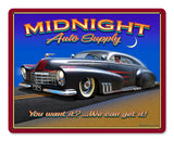 MIDNIGHT AUTO SUPPLY Vintage Sign Metal Sign