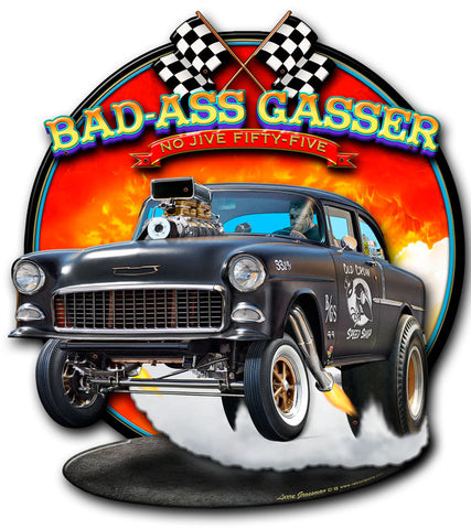 3- D GASSER Metal Sign