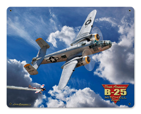 B-25-Mitchell-Bomber-Vintage-Sign-Metal-Sign