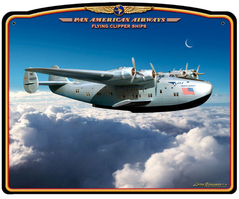 CLIPPER-AIRPLANE-Vintage-Sign-Metal-Sign