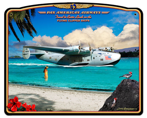 CLIPPER-AIRPLANE-Vintage-Sign-Metal-Sign