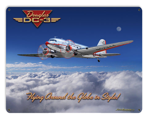 DC-3-AIRPLANE-Vintage-Sign-Metal-Sign