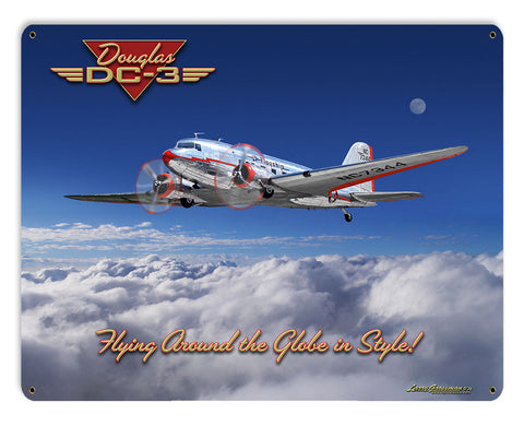 DC-3-AIRPLANE-Vintage-Sign-Metal-Sign