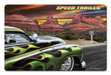 SPEED THRILLS Vintage Sign Metal Sign