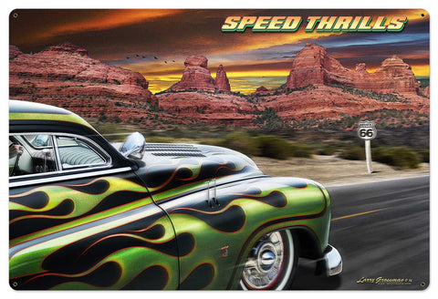 SPEED-THRILLS-Vintage-Sign-Metal-Sign