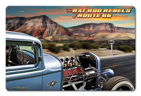 RAT-ROD-REBELS-Vintage-Sign-Metal-Sign