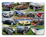 CLASSIC CAR COLLAGE Vintage Sign Metal Sign