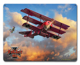 Fokker Tri-Plane Vintage Sign Metal Sign