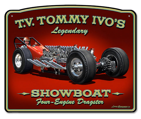 Tommy Ivo Dragster Vintage Sign Metal Sign
