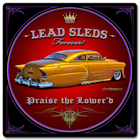 Lead-Sleds-Forever-Satin-Vintage-Sign-Metal-Sign
