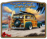 SURFIN' SAFARI Vintage Sign Metal Sign